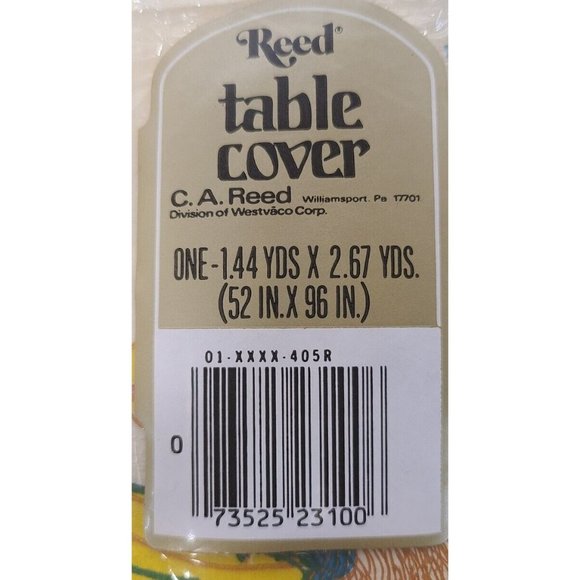 Vintage C.A. Reed Happy Birthday Forest Friends Paper Tablecloth  52 X 96 NOS - Picture 3 of 11